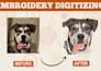 digitize a pets, hat,3d, and machine embroidery